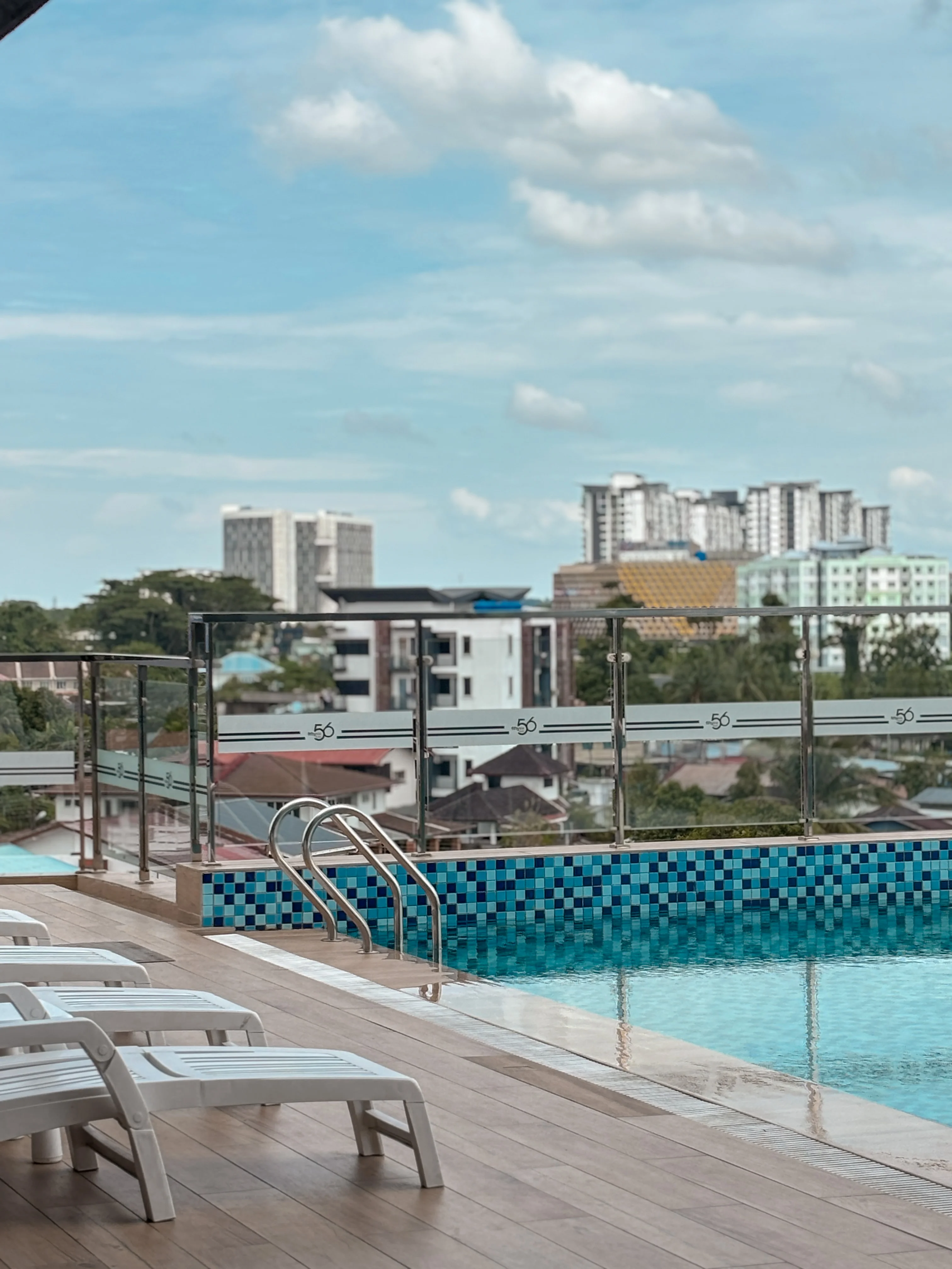 Rooftop swimming pool photo at 56 Hotel Kuching