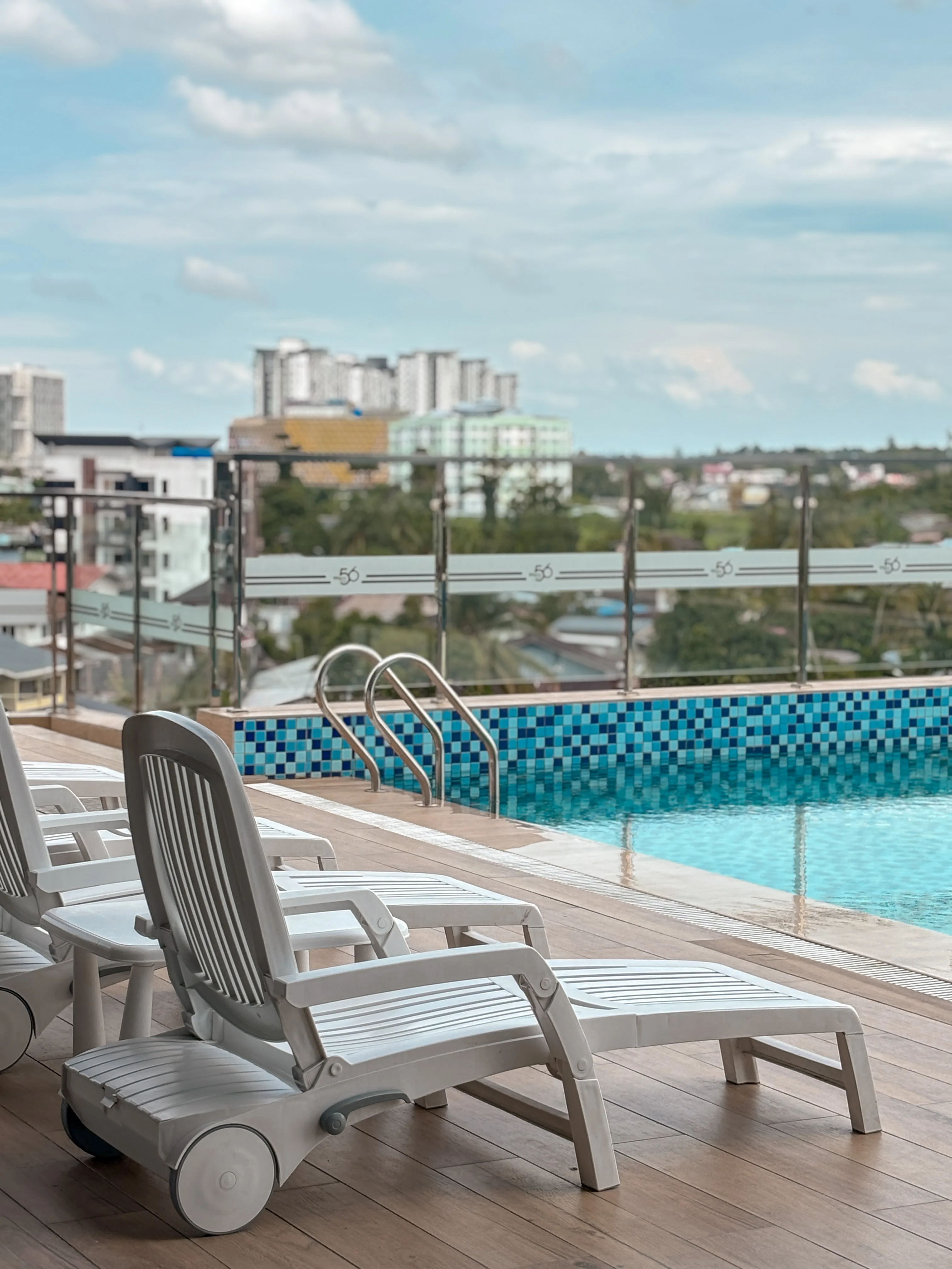 Rooftop swimming pool photo at 56 Hotel Kuching
