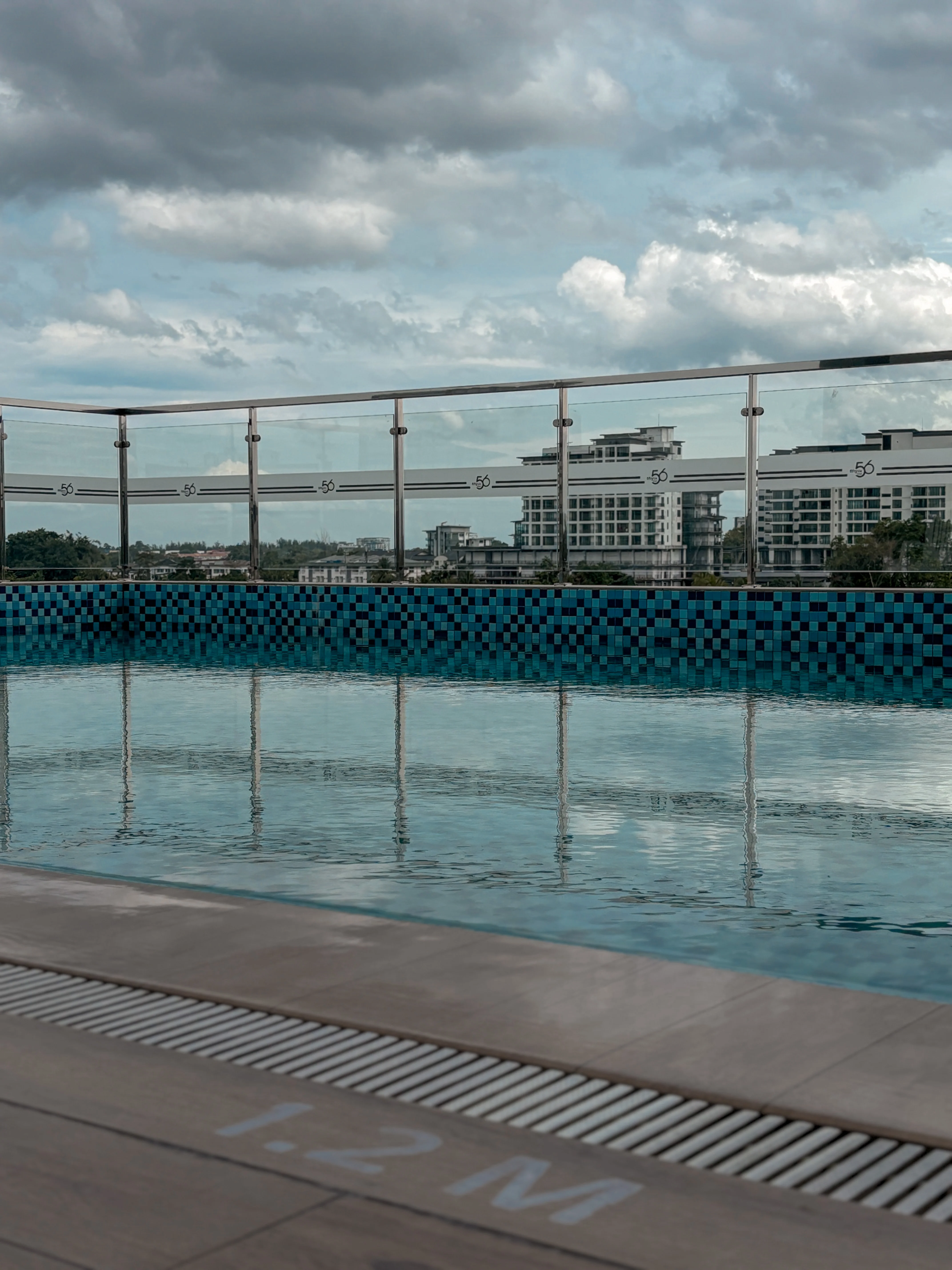 Rooftop swimming pool photo at 56 Hotel Kuching
