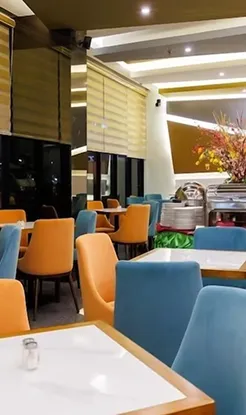 Block A reception and cafe counter at 56 Hotel Kuching